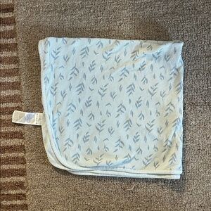Soft Blue Patterned Newborn Receiving Blanket
